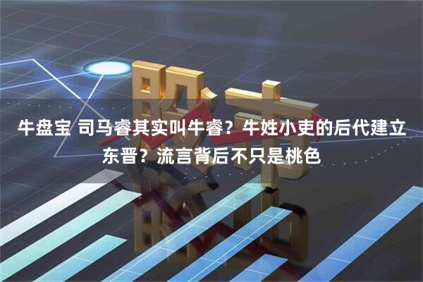 牛盘宝 司马睿其实叫牛睿？牛姓小吏的后代建立东晋？流言背后不只是桃色